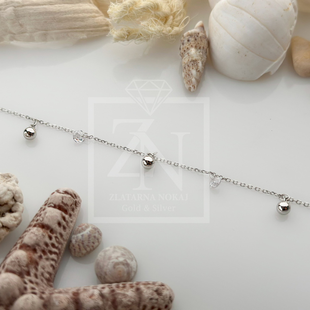 Srebrna Nanogica silver and stones