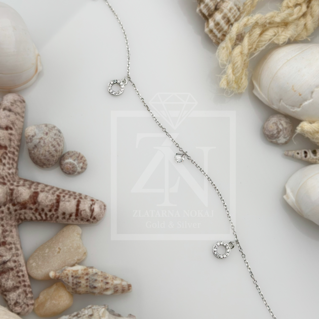 Srebrna Nanogica circle stones 