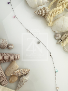 Srebrna Nanogica Heart color stones eye