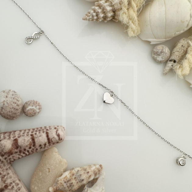 Srebrna Nanogica infinity love