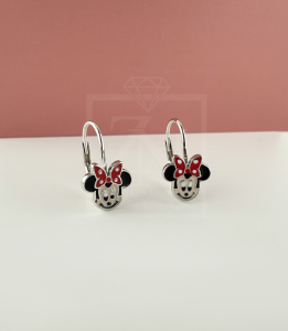 Srebrne viseće naušnice Minnie