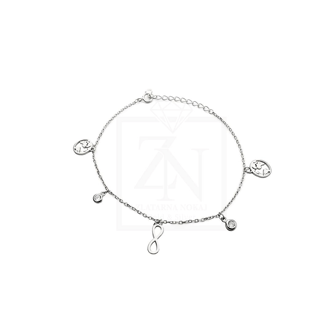 Srebrna narukvica Earth infinity