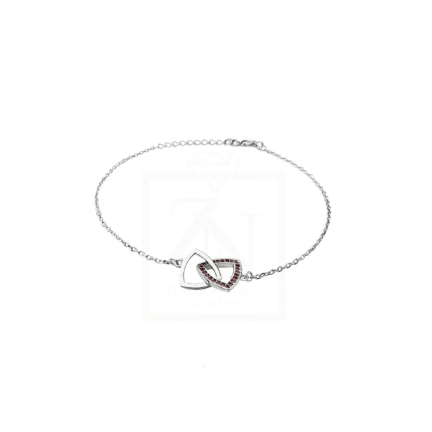 Srebrna narukvica Triple Bond