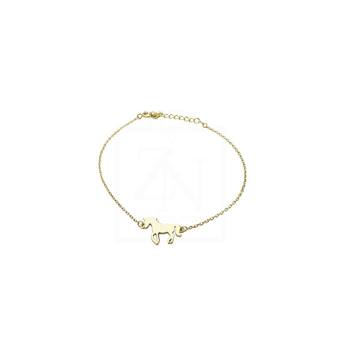 Srebrna narukvica Horse pozlata