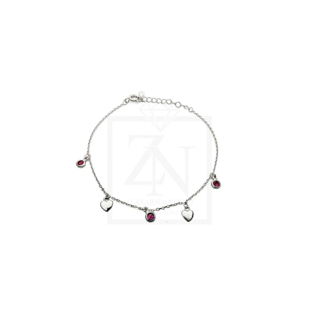 Srebrna narukvica Color Love