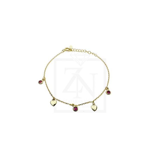 Srebrna narukvica Color Love pozlata