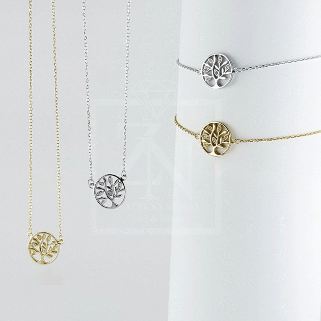 Srebrna ogrlica Drvo života