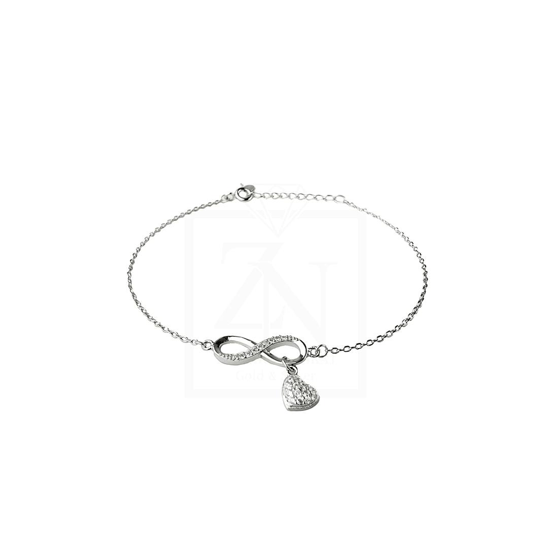 Srebrna narukvica Infinity Heart