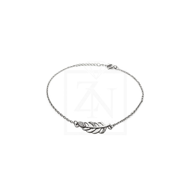 Srebrna narukvica Leaf