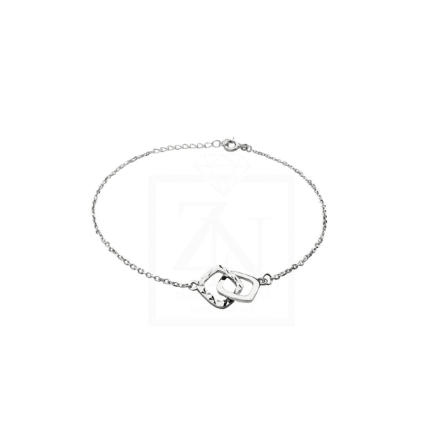 Srebrna narukvica Cube