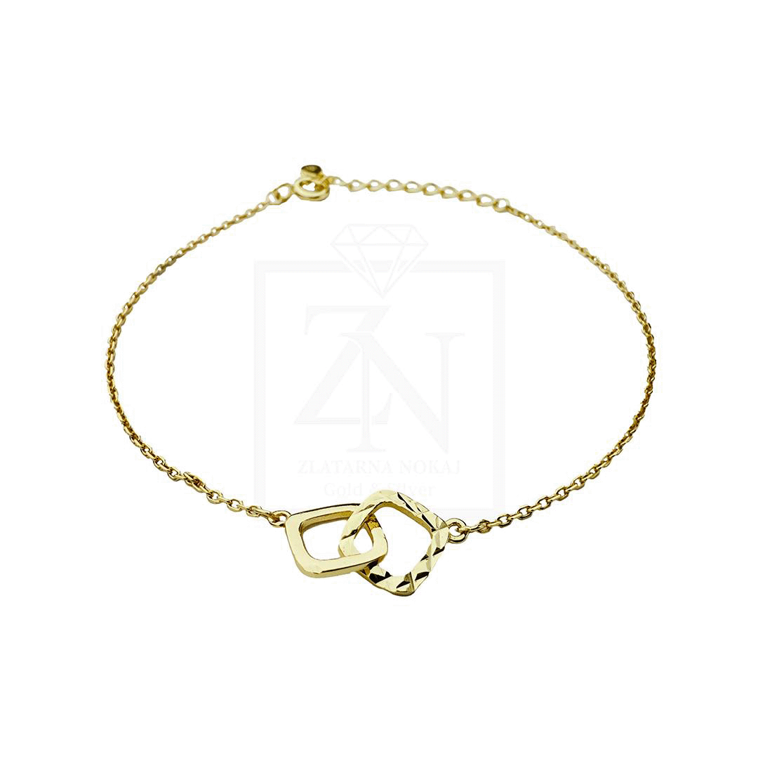 Srebrna narukvica Cube pozlata