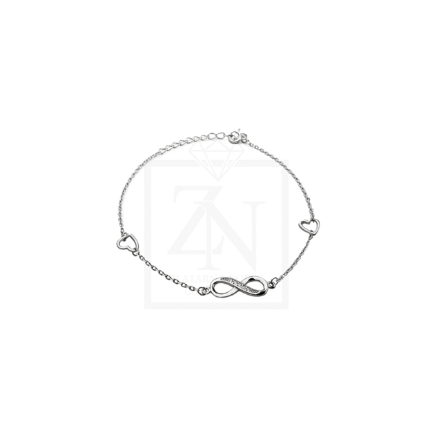 Srebrna narukvica Infinity