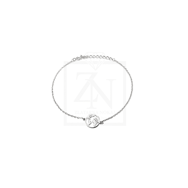 Srebrna narukvica Moon