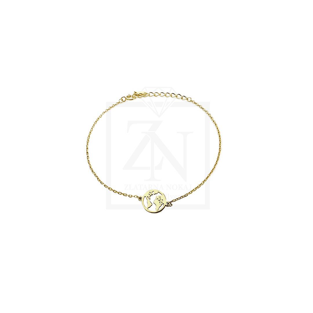 Srebrna narukvica Moon pozlata