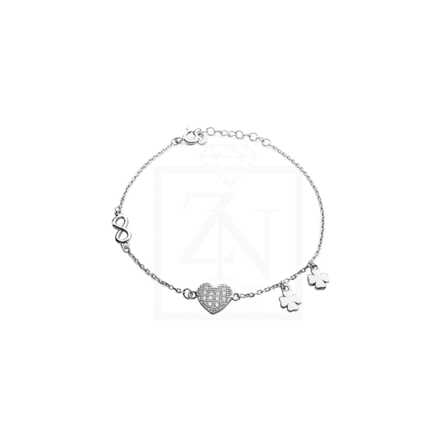 Srebrna narukvica Happiness