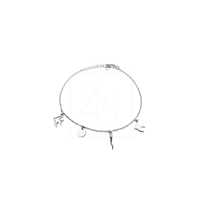 Srebrna narukvica Birds