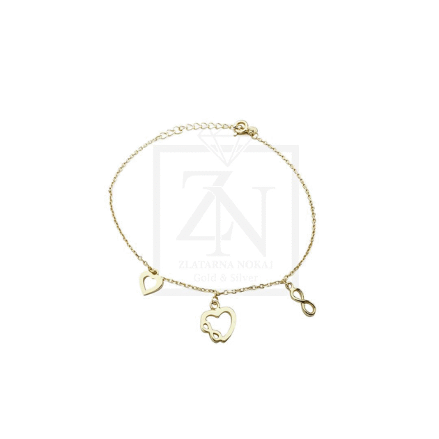 Srebrna narukvica Luvinity pozlata