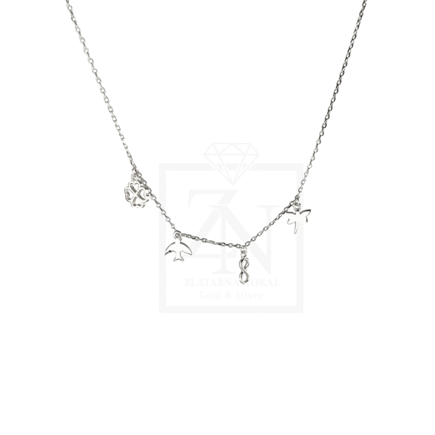 Srebrna ogrlica Nature