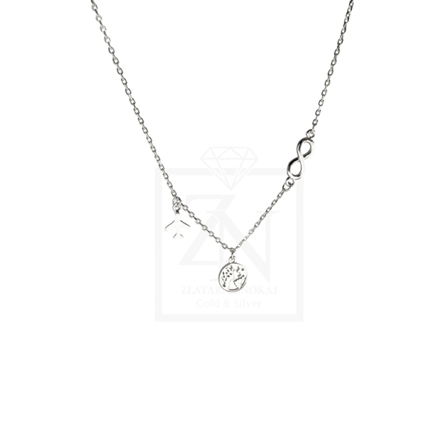 Srebrna ogrlica Travel