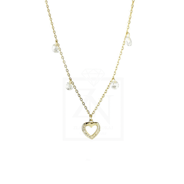 Srebrna ogrlica Cristal cuddle pozlata