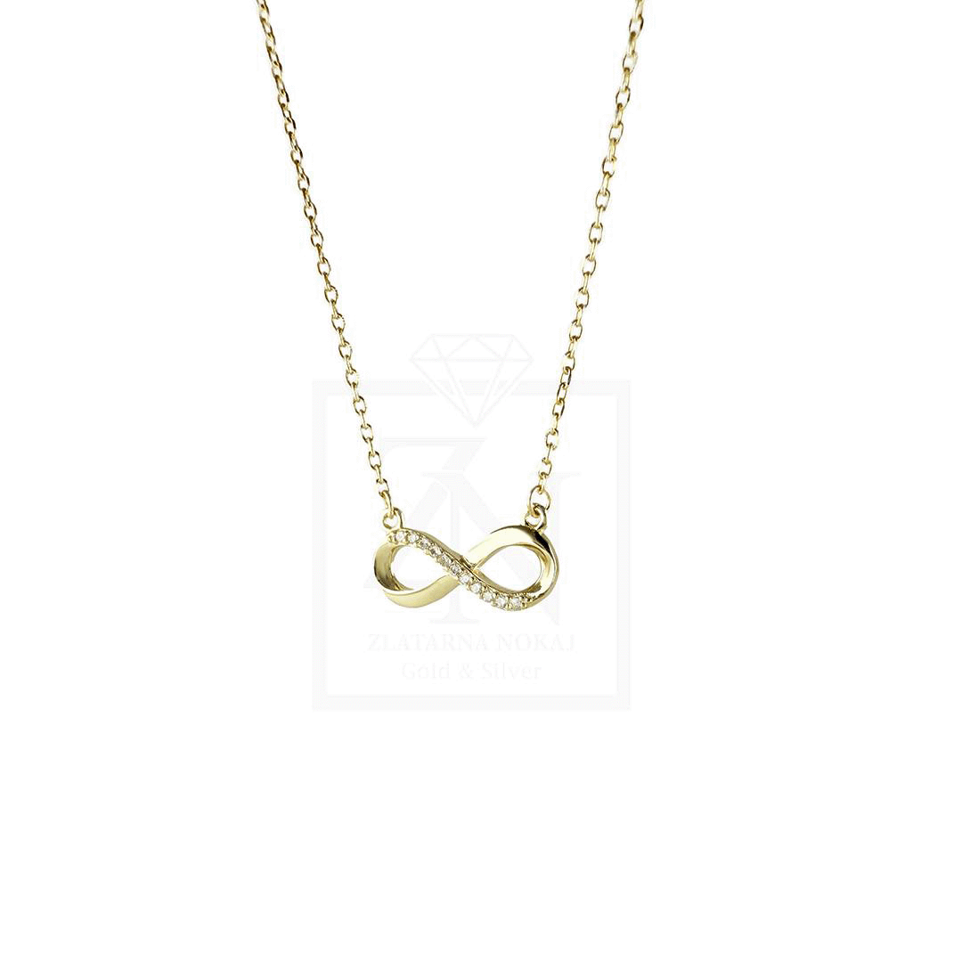 Srebrna ogrlica Infinity pozlata