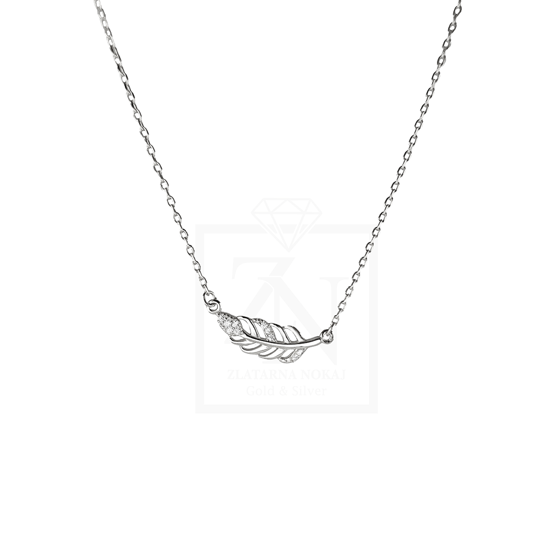 Srebrna ogrlica Leaf