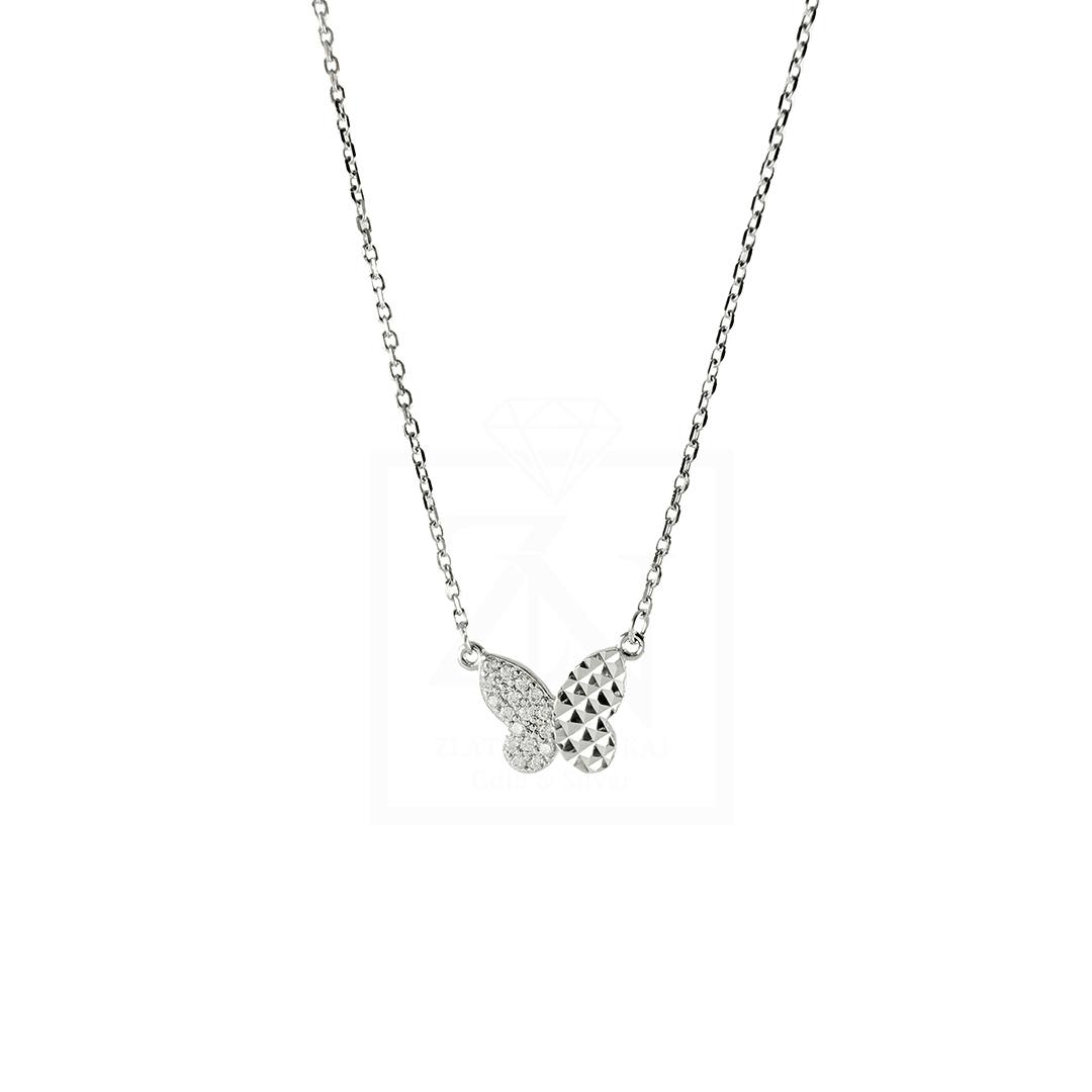Srebrna ogrlica Butterfly