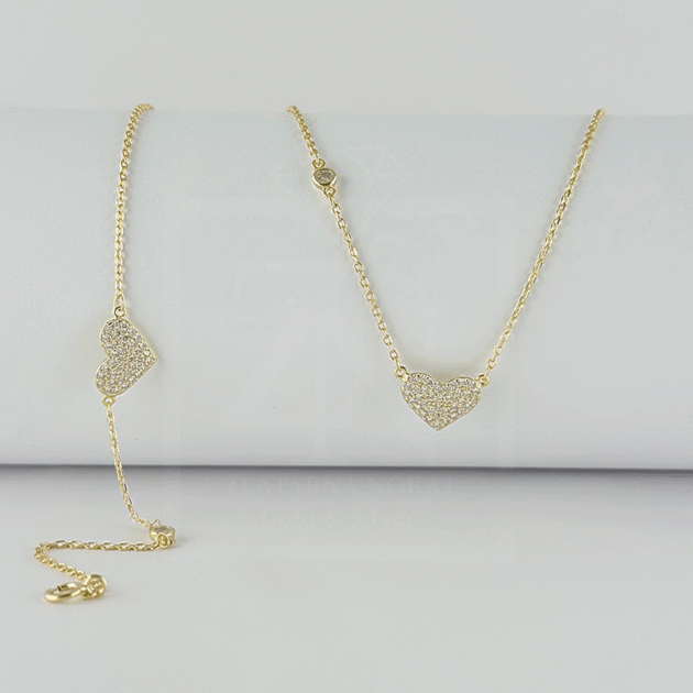 Srebrna narukvica Twinkle Heart pozlata