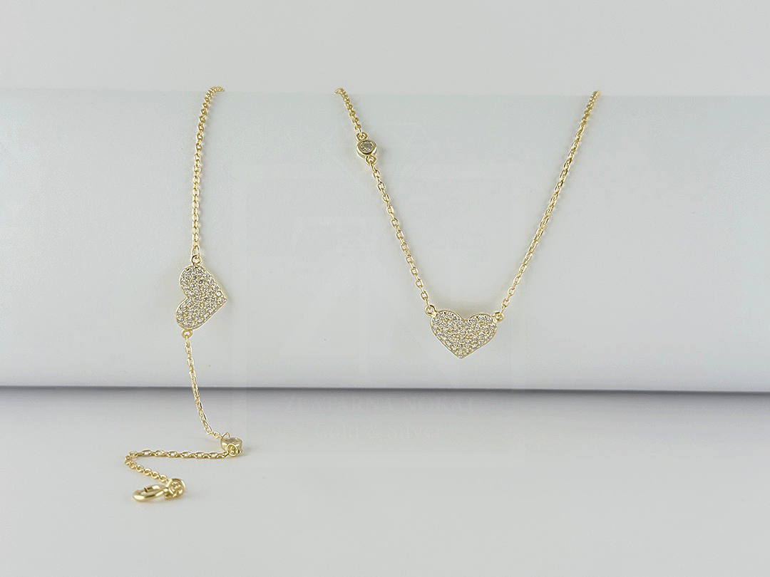 Srebrna ogrlica Twinkle Heart pozlata