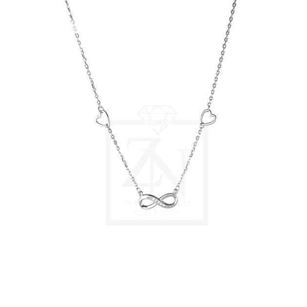 Srebrna ogrlica Infinity
