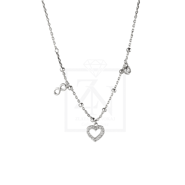 Srebrna ogrlica Love
