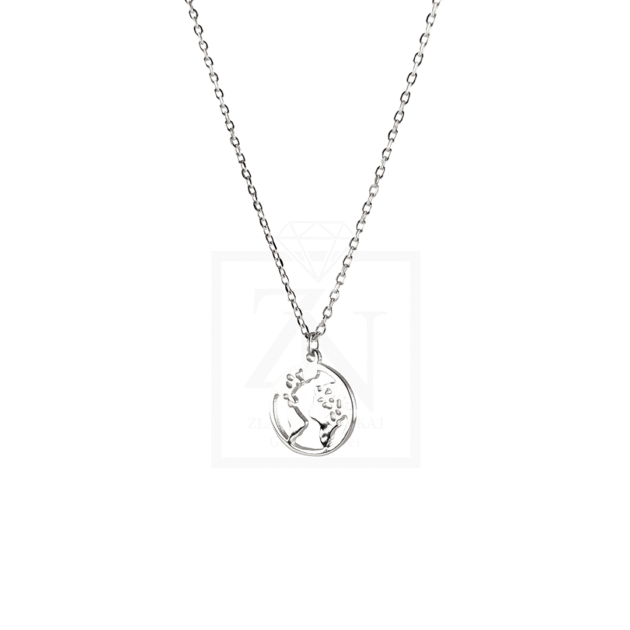 Srebrna ogrlica Moon