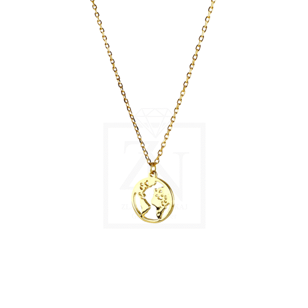 Srebrna ogrlica Moon pozlata