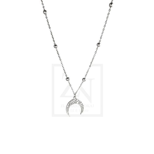 Srebrna ogrlica Moon