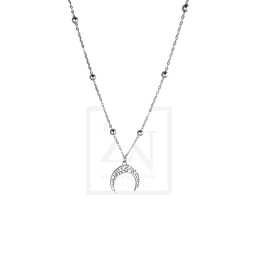 Srebrna ogrlica Moon