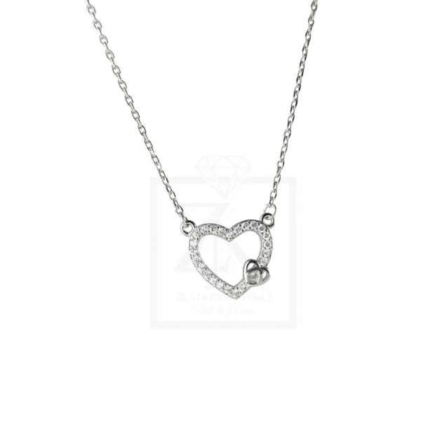 Srebrna ogrlica Heart