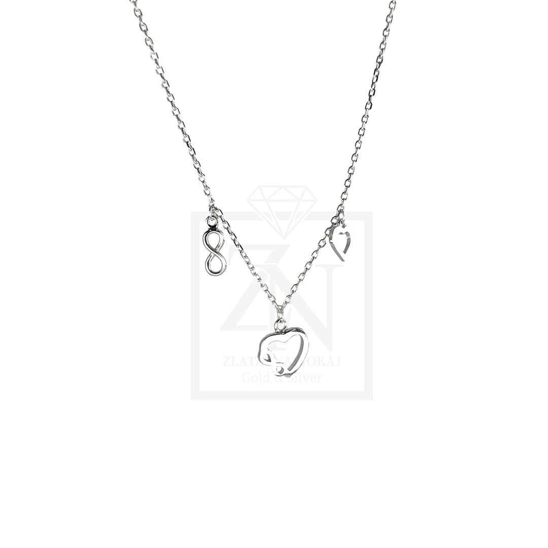 Srebrna ogrlica Luvinity