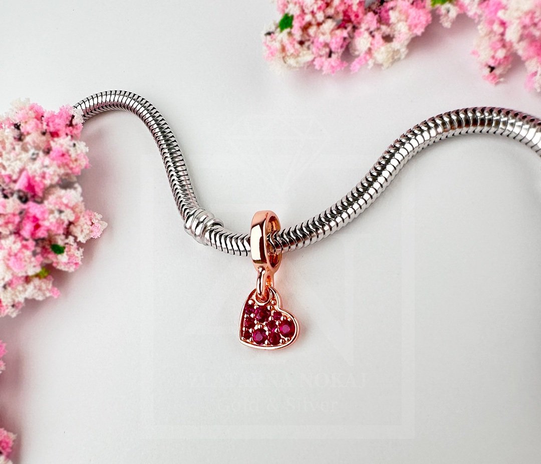 Privjesak za narukvicu ROZO MINI SRCE