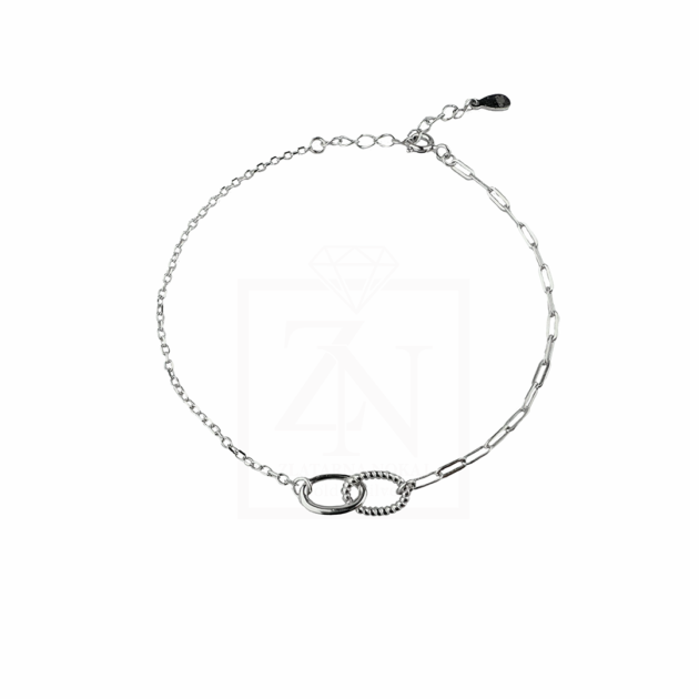 Srebrna narukvica Circle duo