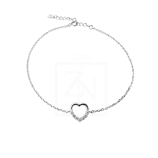 Srebrna narukvica Srce