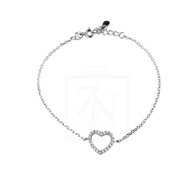 Srebrna narukvica Srce