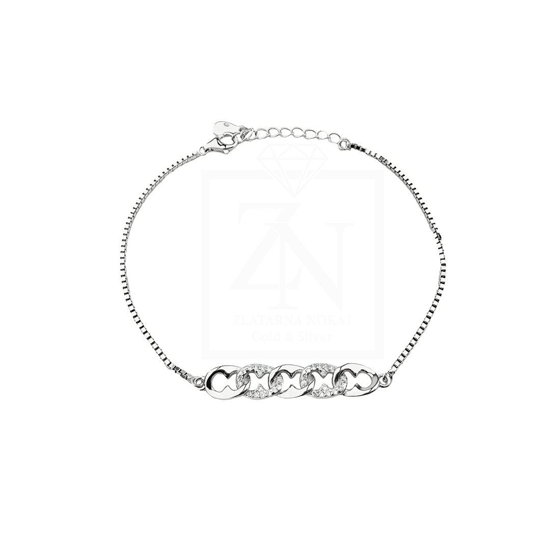 Srebrna narukvica Chain