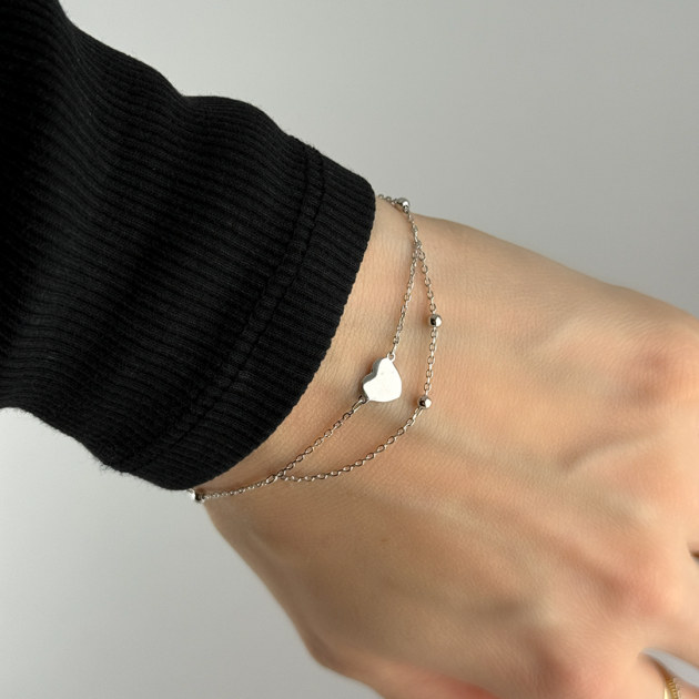 Srebrna narukvica Srce