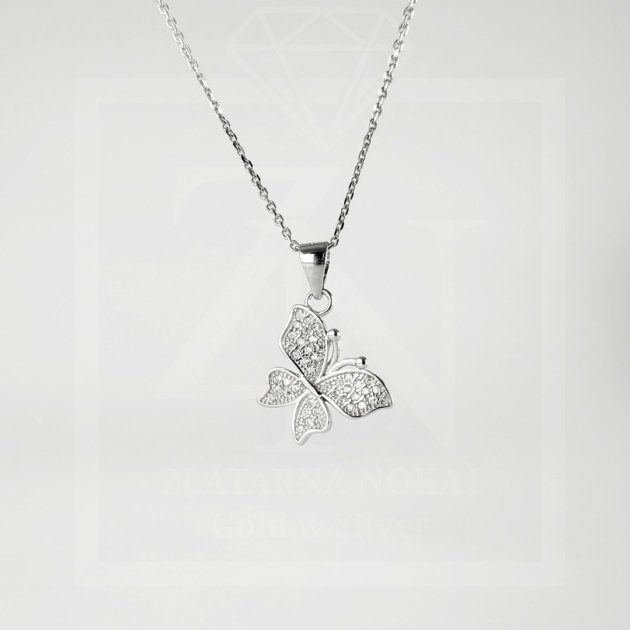 Lančić i privjesak Leptir