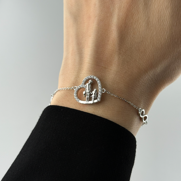 Srebrna narukvica Infinity Family