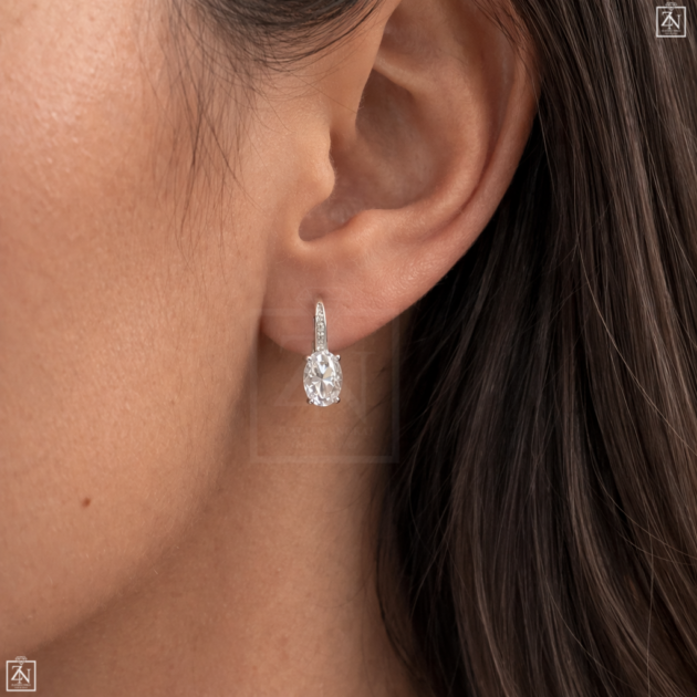 Srebrna viseće naušnice Shine