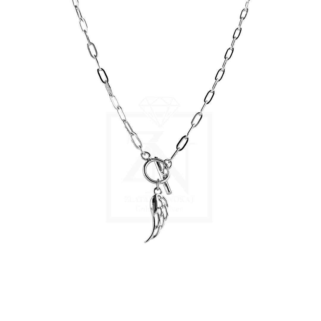 Srebrna ogrlica Anđeosko krilo - Slika 2