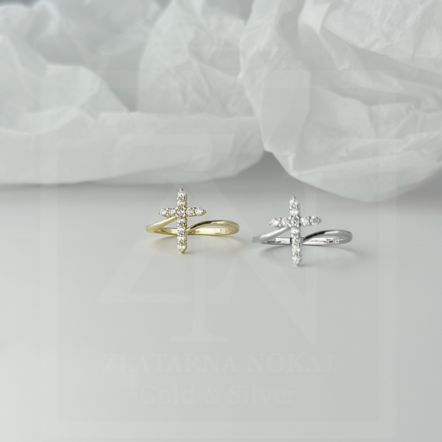 Srebrni Prsten Bold Cross Statement Ring