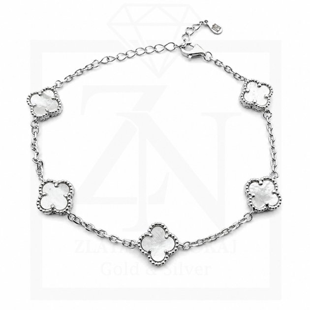 Srebrna narukvica Lucky Clover Bracelet