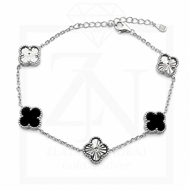 Srebrna narukvica Clover Grace Bracelet